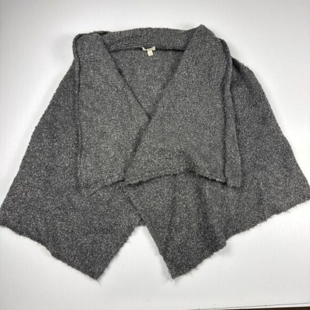 Soft Joie Women's Orrin Caviar Sweater Size‎ L Gray Textured Boucle Wool Blend